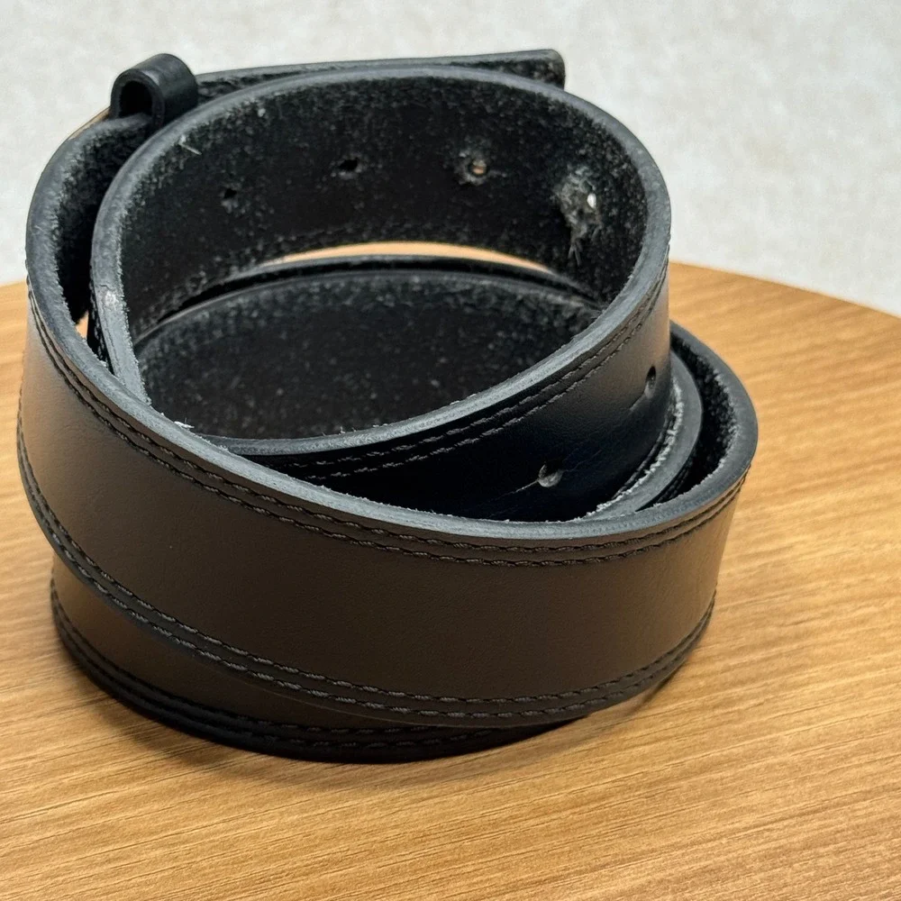 Dickies‎ Black Leather Belt Work Utility Adjustable Leather Buckle Size M 34-36